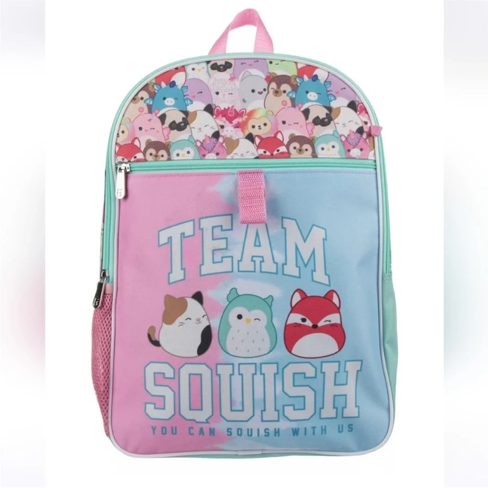 Squishmallows Pink and Blue Backpack Set